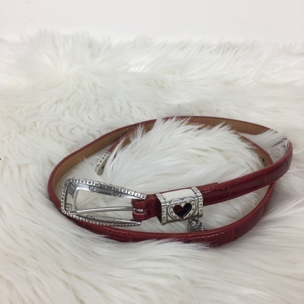 Brighton Leather Red Belt Size M